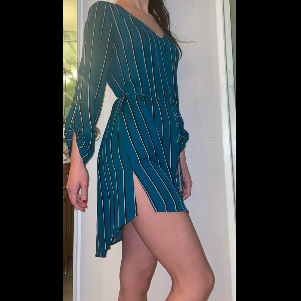 Green short dress